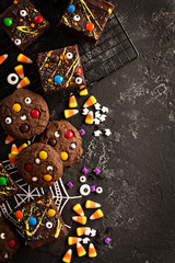 Chocolate monster brownies homemade treats for Halloween