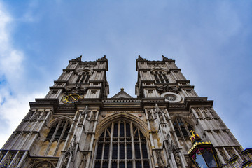 Fototapeta na wymiar Front vision of Westminster Abbey, London