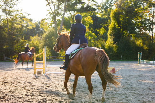 Horserider on the competition