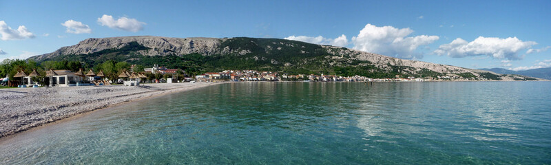Fototapeta na wymiar Beach in Baska, Krk island, Croatia