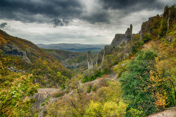 Canyon Vela Ucka with sunset, Croatia