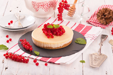 Redcurrant cheesecake. 