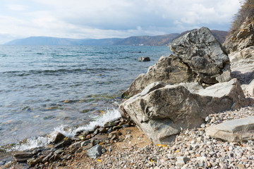 shore of lake Baikal