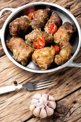 beef roulades in a metal bowl