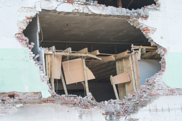 Abbruch eines Gebäudes