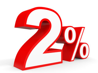 Two percent off. Discount 2 %.
