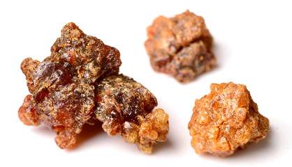 brown Myrrh isolated on white