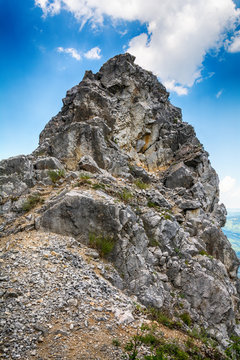 sharp rock in nature