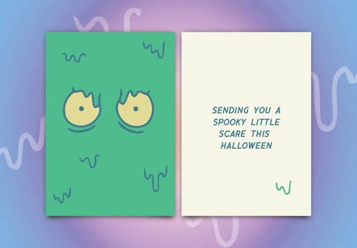 Halloween Greeting Card Layout 1