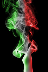Obraz premium Italiy national smoke flag
