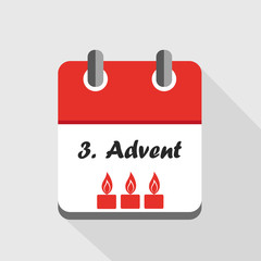 3 advent im roten kalender