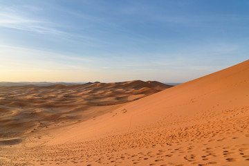 Fototapeta na wymiar Erg Chebbi Sand dunes near Merzouga, Morocco