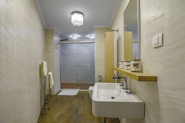 Interior of a bathroom in a villa