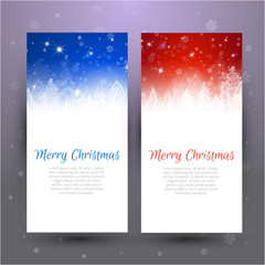 Greeting card invitation with Christmas tree