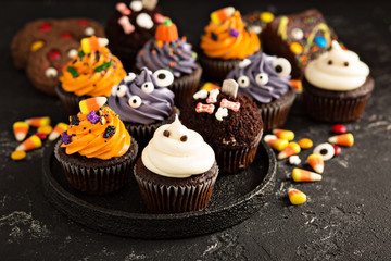 Festive Halloween cupcakes and treats