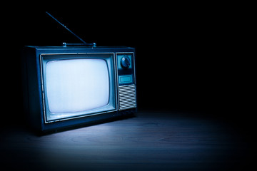 Retro television with white noise / high contrast image