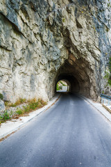 Obraz premium a tunnel on the mountain