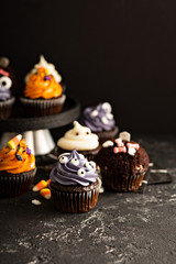 Festive Halloween cupcakes and treats