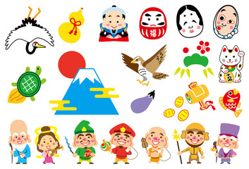 招福　イラストセット