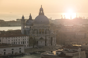 Fototapeta na wymiar Sunset over the Gran Canal, Venice, Italy