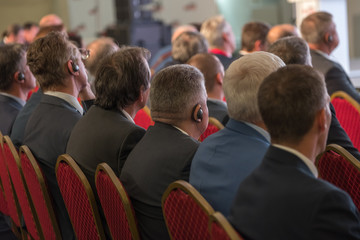 Audience at the conference, back view