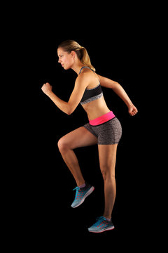 Woman Runner. Fitness Girl Running © Lovrencg