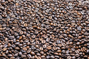 Coffee beansas a background. Texture