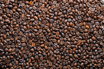 Coffee beansas a background. Texture