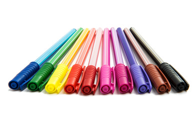colored pens isolated