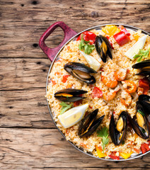 paella with seafood