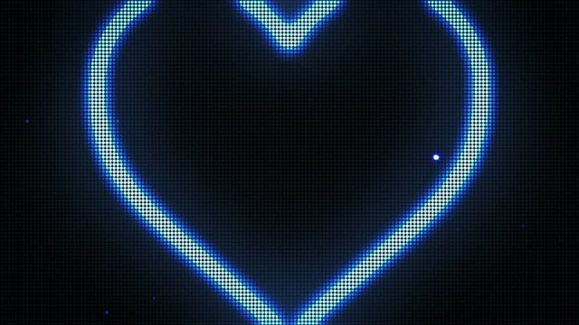 Heart shape on digital screen