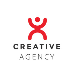 Creative agency logo design concept