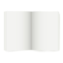 isolated open book, vector illustration