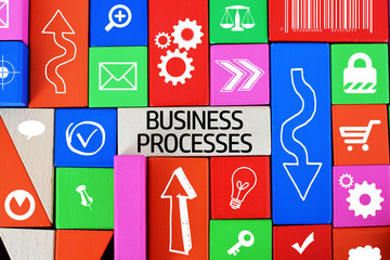 Business processes concept illustration