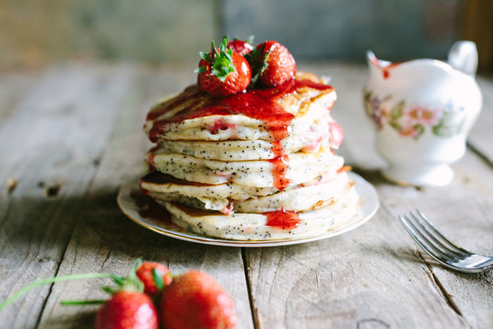 Strawberry pancakes