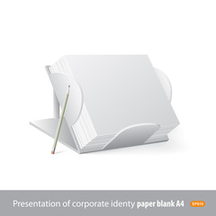 Mockup presentation on the stand A4