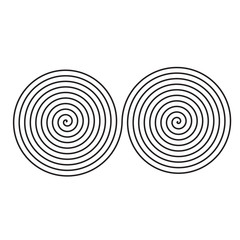 Sign of infinity of spirals