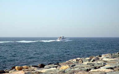 A super yacht in Dubai, United Arab Emirates