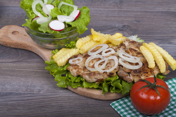 Delicious fast food on the table