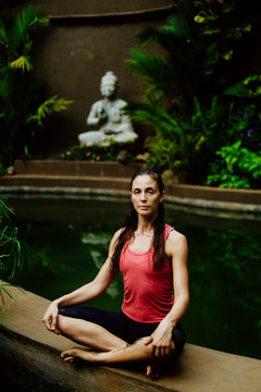 Beautiful yoga teacher
