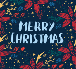 Christmas card with fir tree