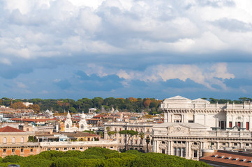 autumn in italy. streets of Rome. Old city. architecture