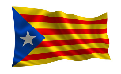 National flag of Catalonia-Estelada 