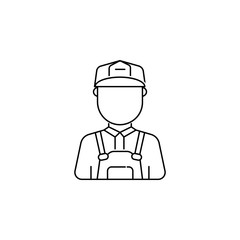 construction worker man avatar icon