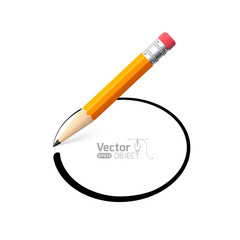 Outline important thoughts pencil