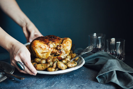 Homemade roasted chicken