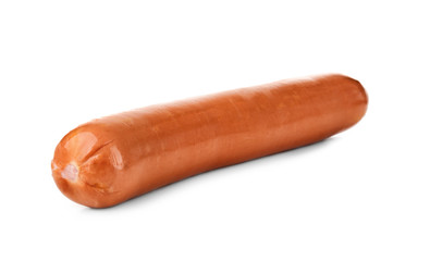 Delicious sausage on white background