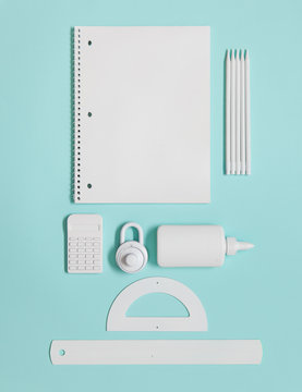 White School Supplies For A Higher Level Student