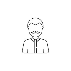 man with mustache avatar icon