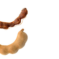 Obraz premium Sweet tamarind isolated on white background